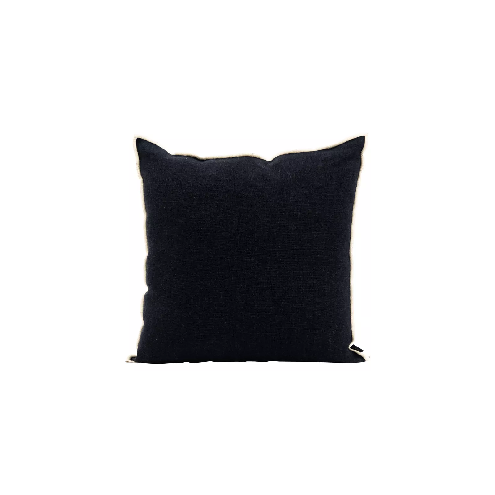 HOUSSE DE COUSSIN CHENNAI Color-BLACK Dimension-18X18 Composition-LIN - BLACK