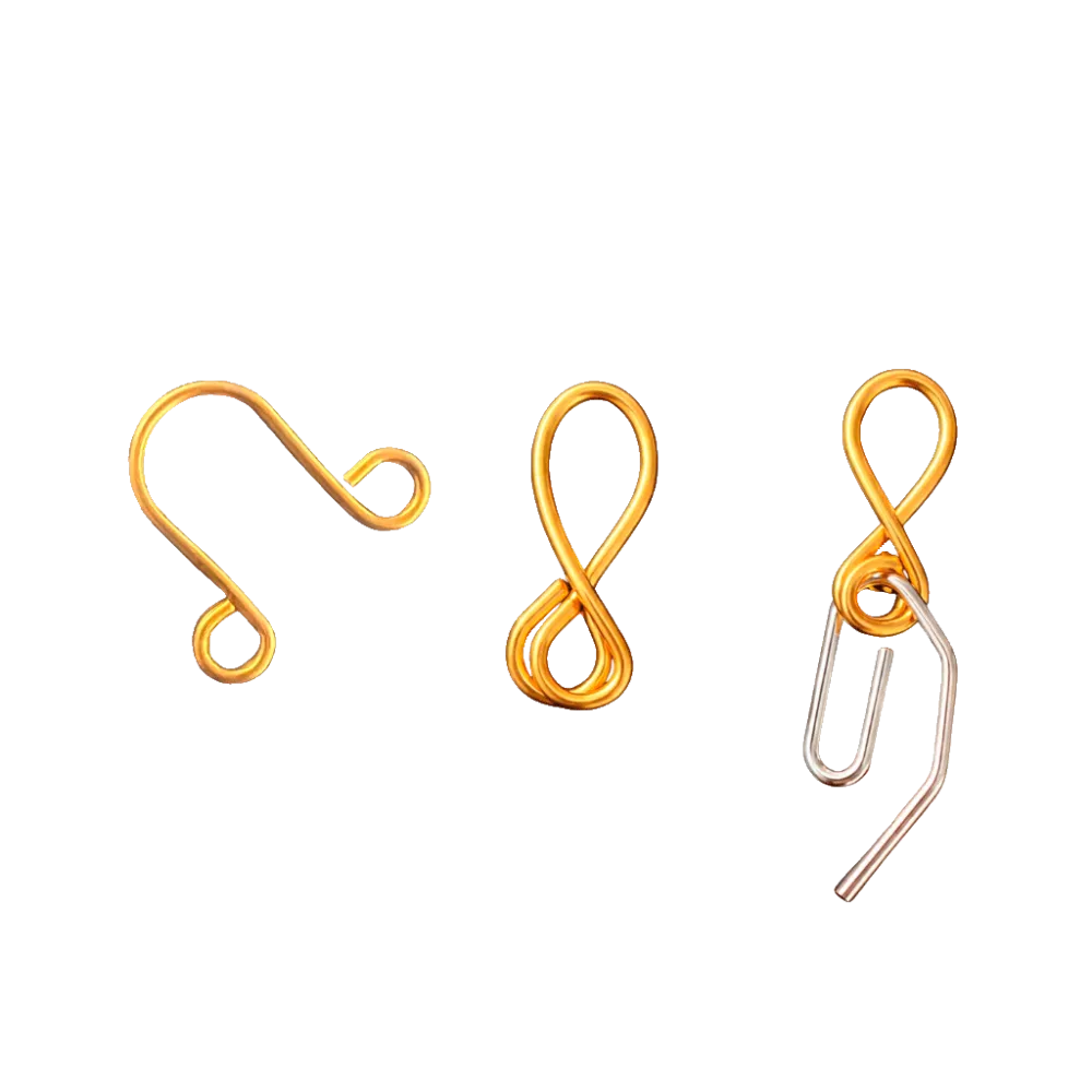 SET DE 40 SUSPENDEURS LYRE COLORIS GOLD