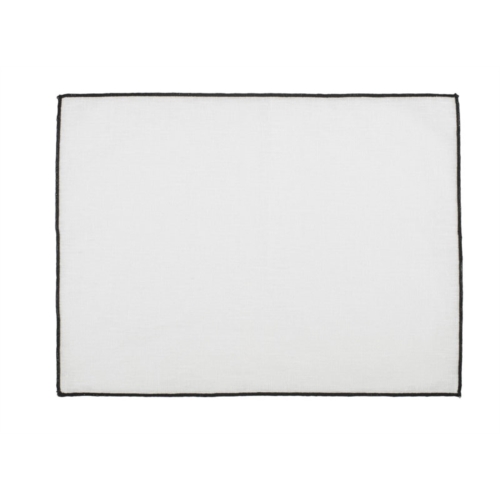 SET DE TABLE BORGO Color-WHITE Dimension-14X18 Composition-LIN ENDUIT - WHITE