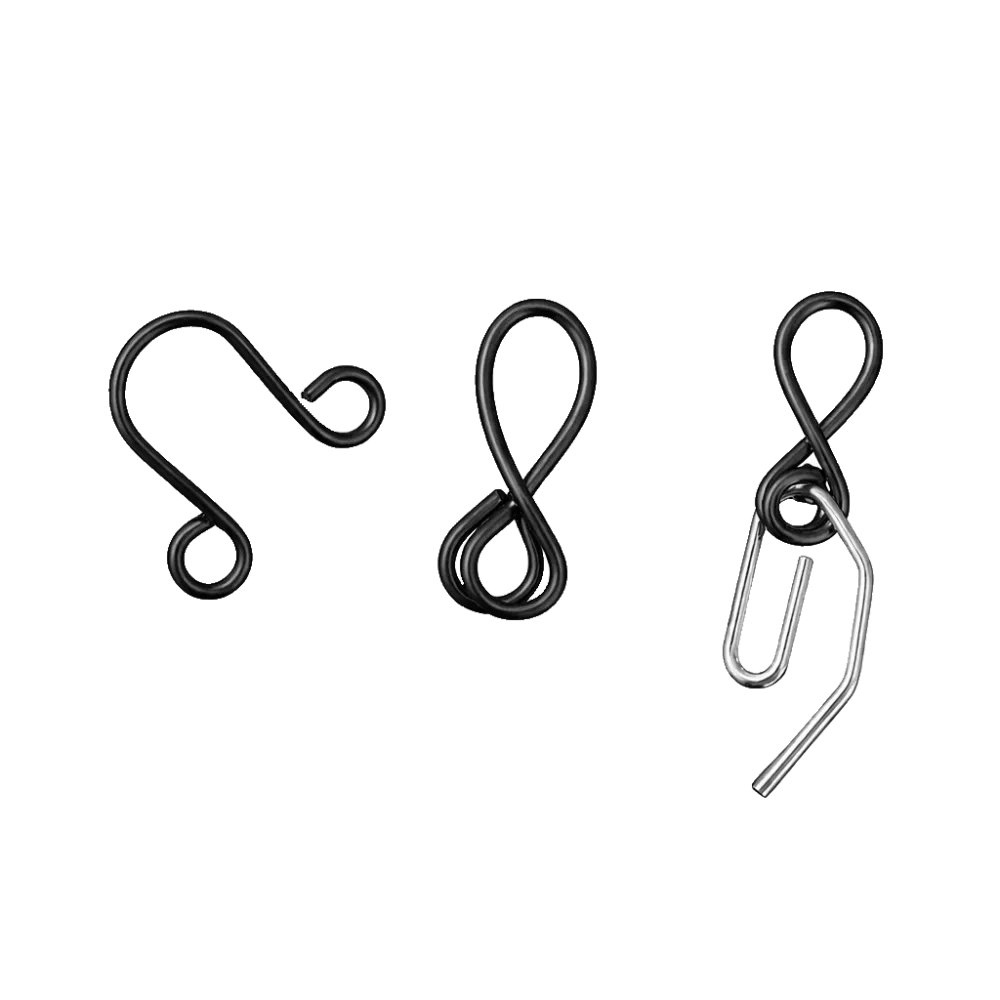 SET DE 40 SUSPENDEURS LYRE COLORIS NOIR